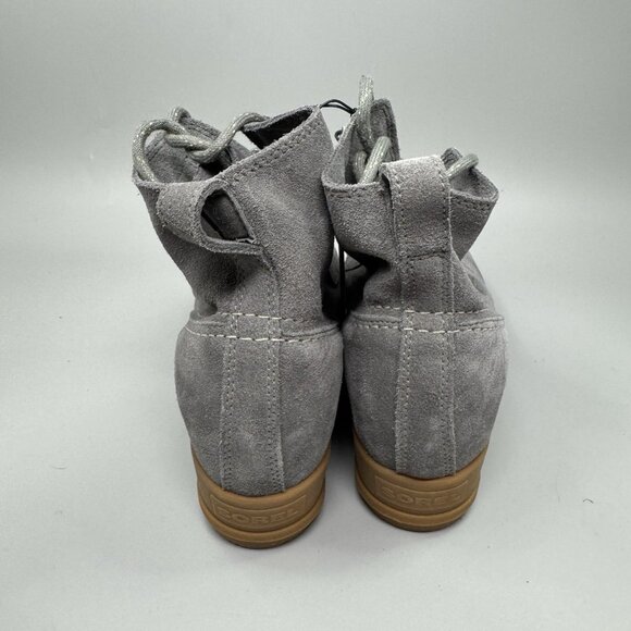 Sorel Women’s Evie Ankle Lace Quarry Grill Gray Size 10 Pull-on Boots Booties - Picture 7 of 9